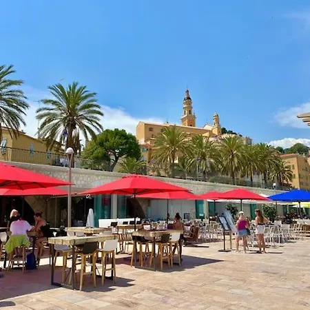 Le St Julien Terrasse Vue Exceptionnelle * 芒通